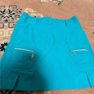 Jamie Sadock Turquoise Skort with Zipper Pockets